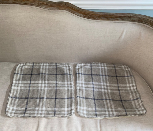 Pair tartan checked wool - tartan,