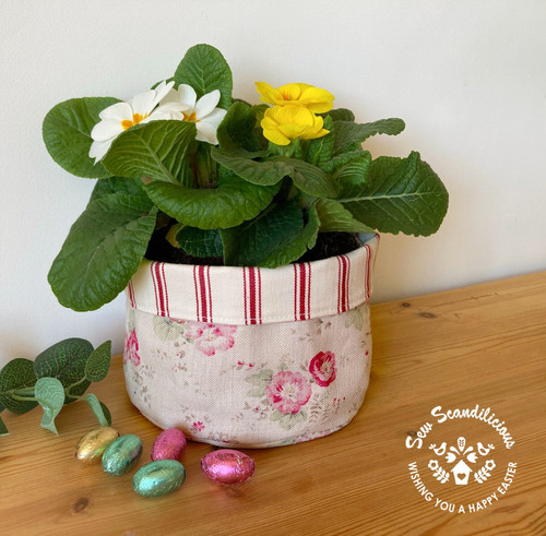 Fabric storage basket-